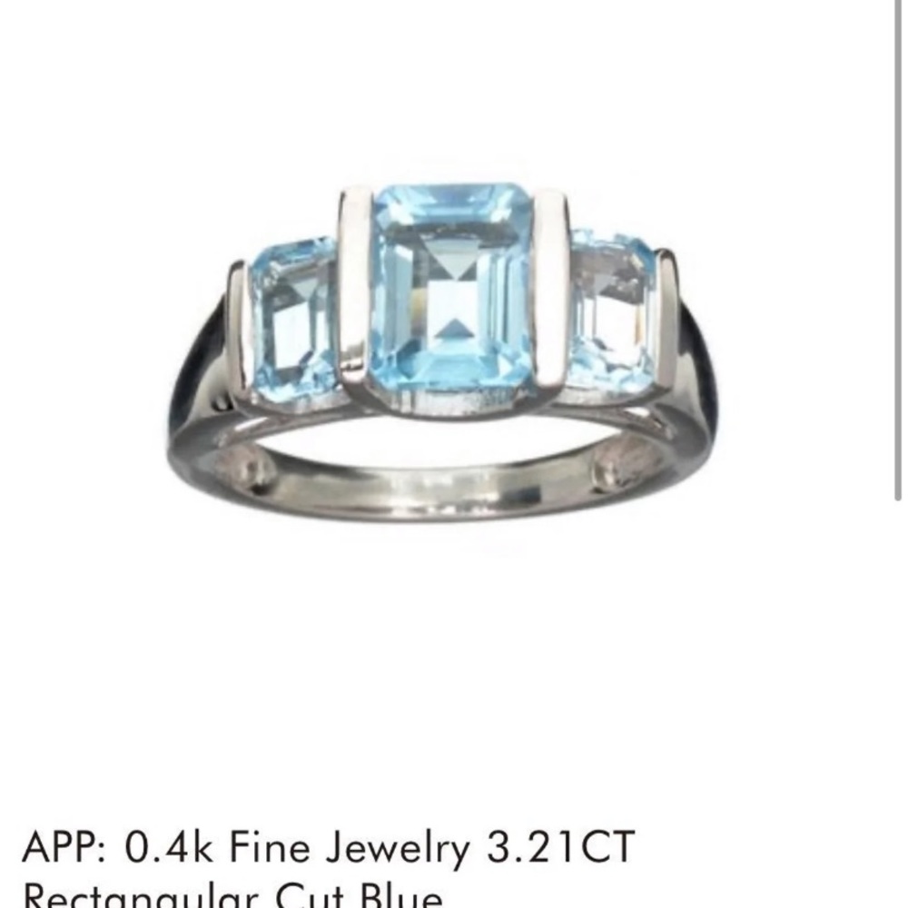 Blue topaz ring